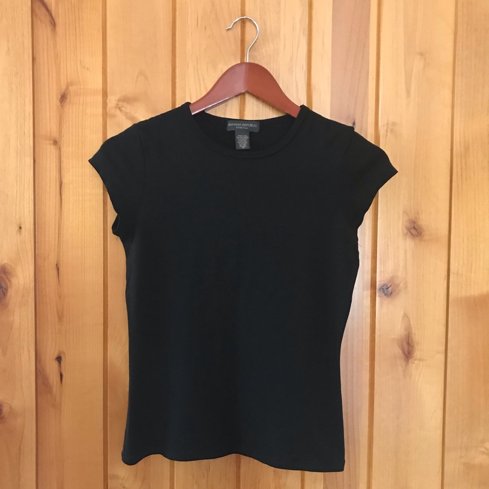 Banana Republic XS black stretch tee